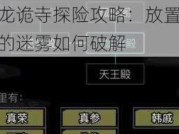 天龙诡寺探险攻略：放置江湖的迷雾如何破解