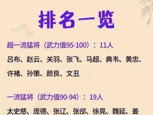 演义三国英雄荟萃：智勇双全的武将搭配探讨