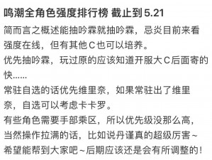 鸣潮炽霞技能强度深度解析：游戏实战数据与理论分析