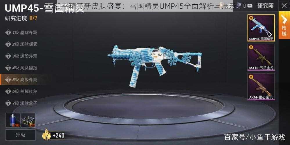 和平精英新皮肤盛宴：雪国精灵UMP45全面解析与展示