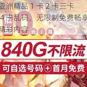 亚洲精品 1 卡 2 卡三卡 4 卡乱码，无限制免费畅享精彩内容