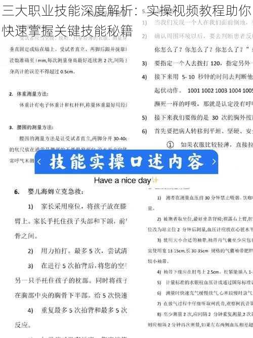 三大职业技能深度解析：实操视频教程助你快速掌握关键技能秘籍