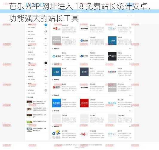 芭乐 APP 网址进入 18 免费站长统计安卓，功能强大的站长工具