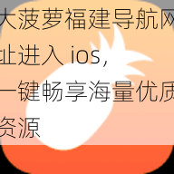 大菠萝福建导航网址进入 ios，一键畅享海量优质资源