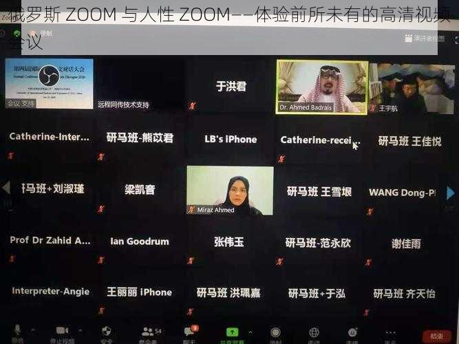 俄罗斯 ZOOM 与人性 ZOOM——体验前所未有的高清视频会议