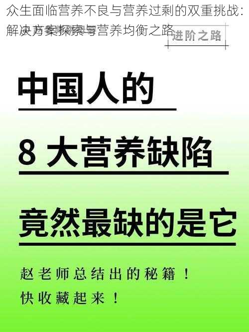 众生面临营养不良与营养过剩的双重挑战：解决方案探索与营养均衡之路