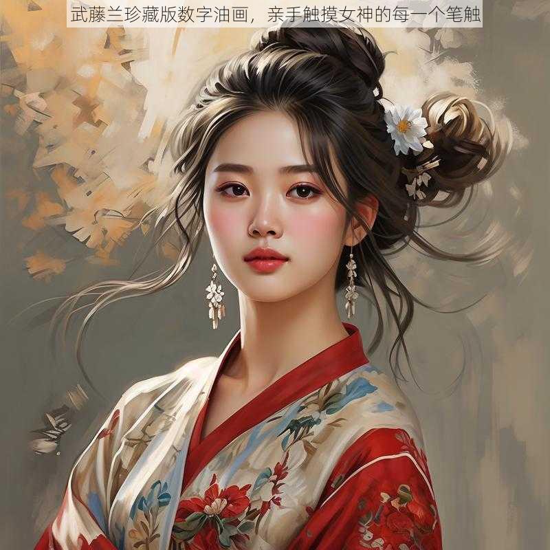 武藤兰珍藏版数字油画，亲手触摸女神的每一个笔触