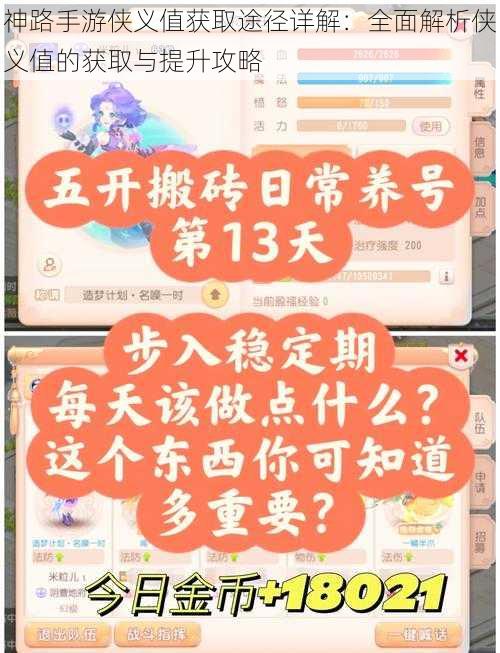 神路手游侠义值获取途径详解：全面解析侠义值的获取与提升攻略