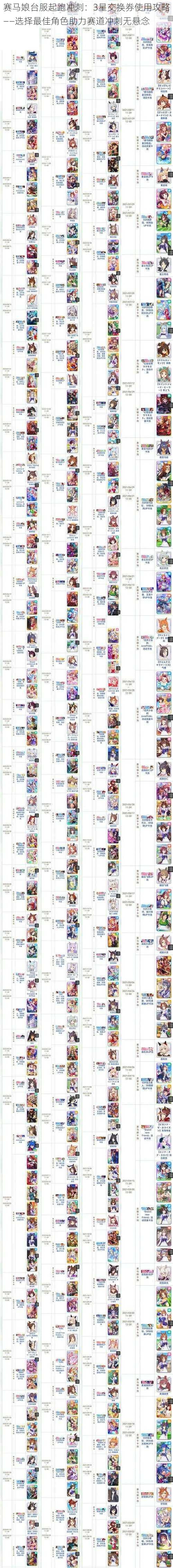 赛马娘台服起跑冲刺：3星交换券使用攻略——选择最佳角色助力赛道冲刺无悬念