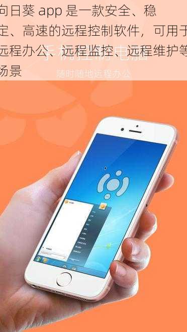 向日葵 app 是一款安全、稳定、高速的远程控制软件，可用于远程办公、远程监控、远程维护等场景