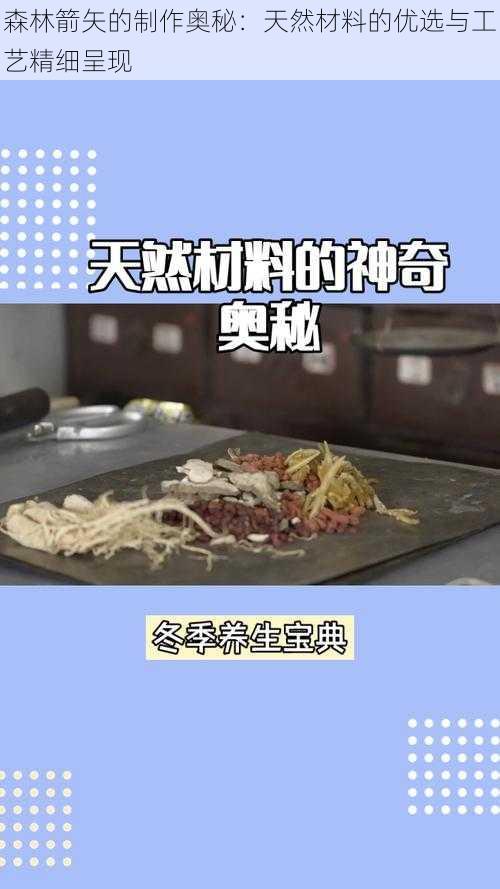 森林箭矢的制作奥秘：天然材料的优选与工艺精细呈现