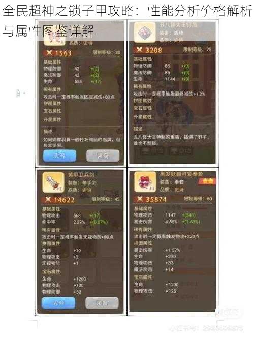 全民超神之锁子甲攻略：性能分析价格解析与属性图鉴详解