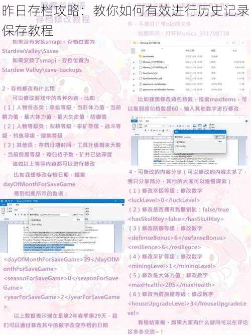 昨日存档攻略：教你如何有效进行历史记录保存教程