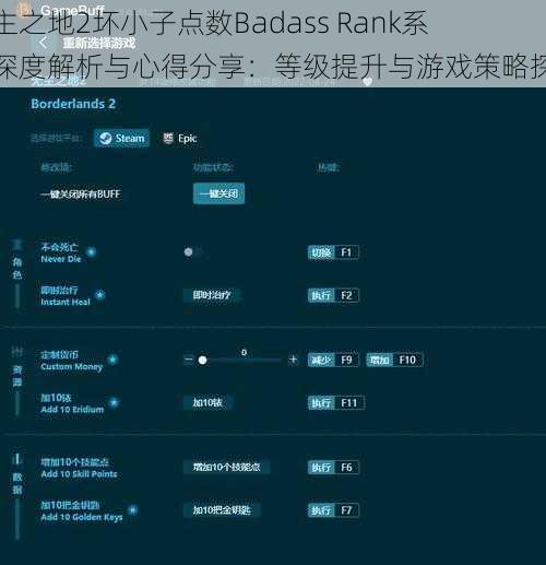 无主之地2坏小子点数Badass Rank系统深度解析与心得分享：等级提升与游戏策略探讨