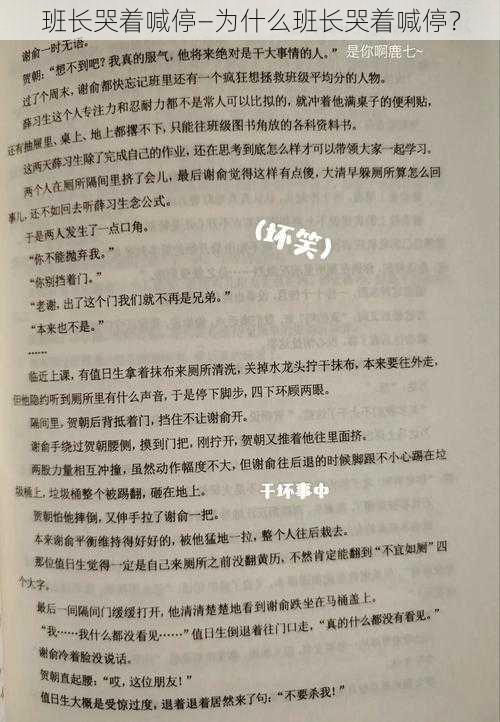 班长哭着喊停—为什么班长哭着喊停？