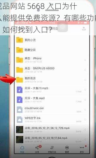 成品网站 5668 入口为什么能提供免费资源？有哪些功能？如何找到入口？