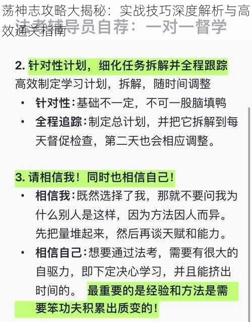 荡神志攻略大揭秘：实战技巧深度解析与高效通关指南