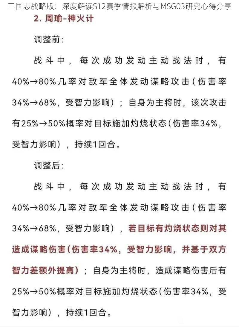 三国志战略版：深度解读S12赛季情报解析与MSG03研究心得分享