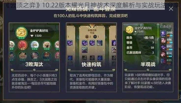 《云顶之弈》10.22版本耀光月神战术深度解析与实战玩法分享